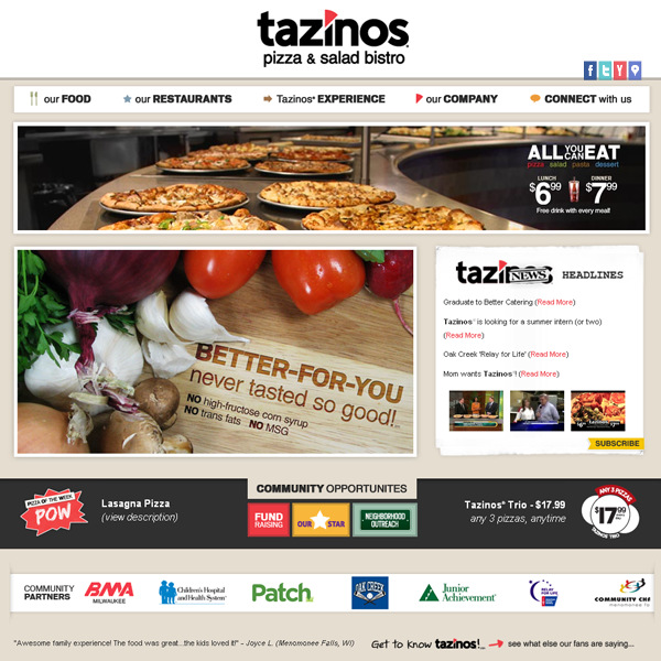 tazinos website